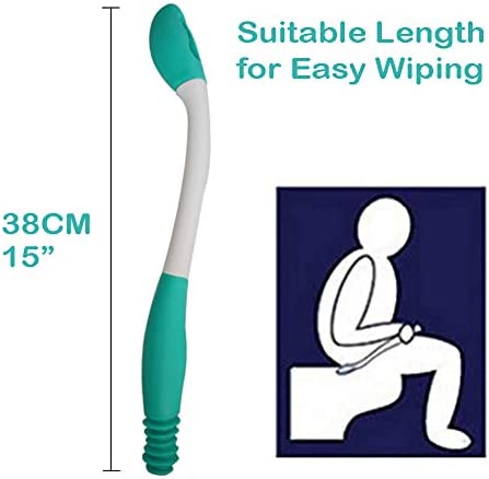 Toilet Aid Wiper Self Assist Bathroom Bottom Butt Wipe Helper Wand Long Reach Comfort Wipe Tool Paper Tissue for Pregnant After Surgery Seniors Arm Handicap Bariatric